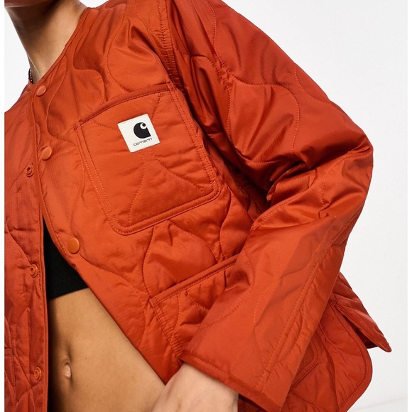 LIKE NEW Carhartt WIP Skyler Quilted Jacket in Brick Size Small (RARE) - Picture 4 of 5